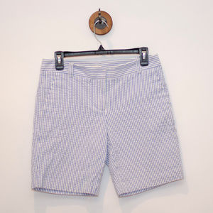 J.Crew Blue & White Striped Bermuda Shorts